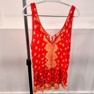 Free People Scarlet Floral Lace Dress